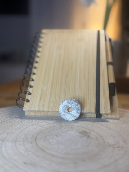 Notizbuch m. Kristall - selbst gestalten  - "Zauberbuch"