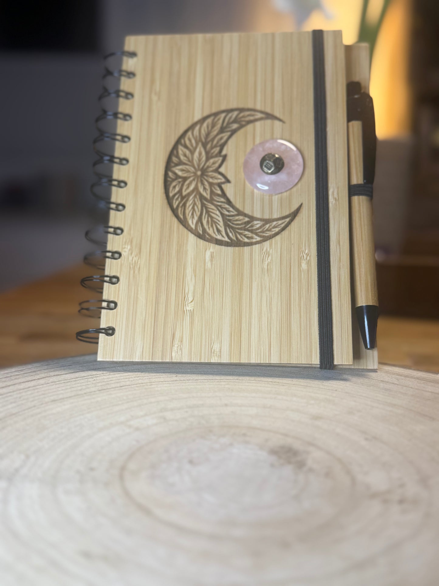 Notizbuch m. Kristall - selbst gestalten  - "Zauberbuch"