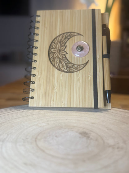 Notizbuch m. Kristall - selbst gestalten  - "Zauberbuch"